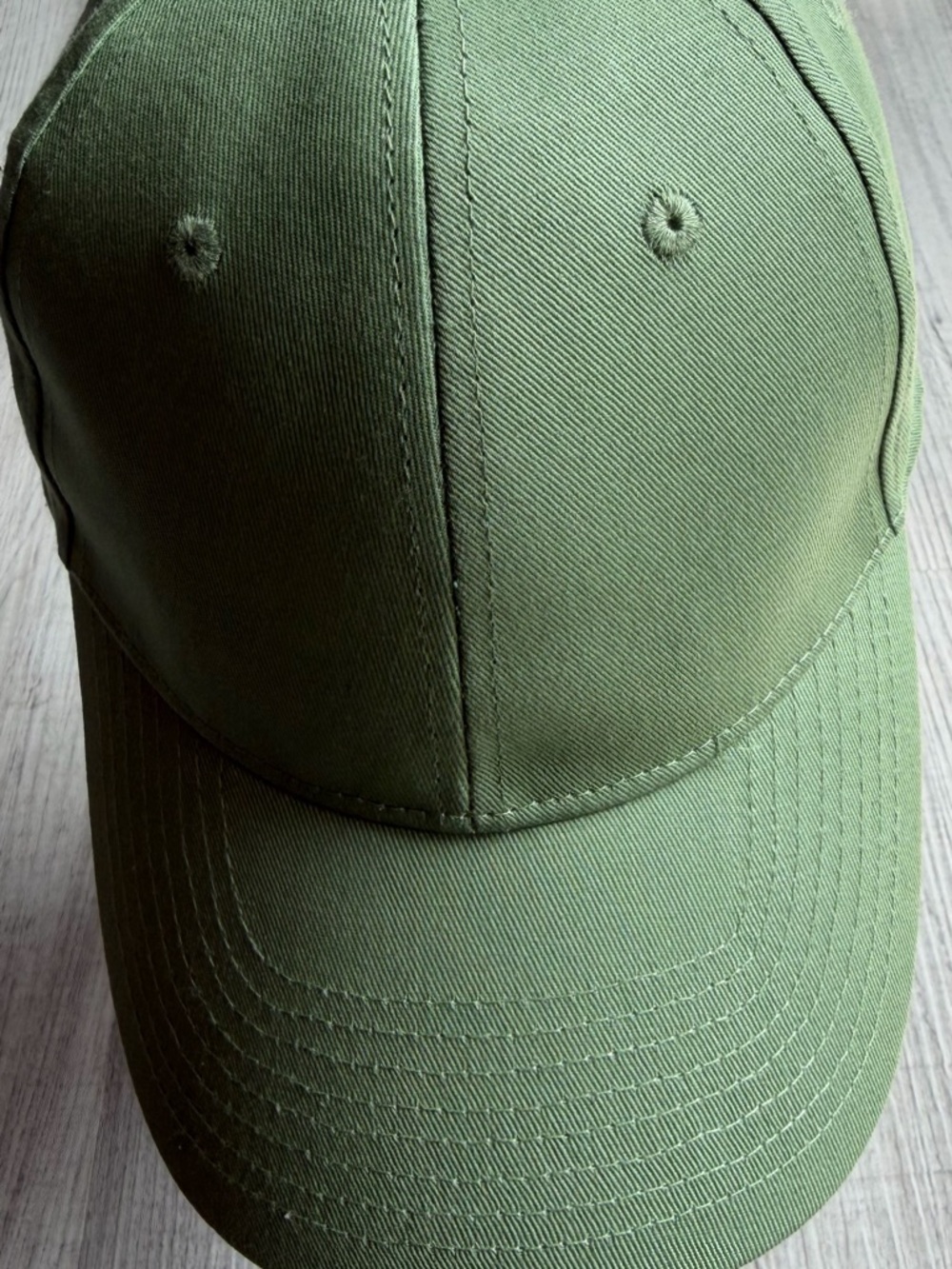 H&M Olive Green Baseball Cap - Solid Cotton